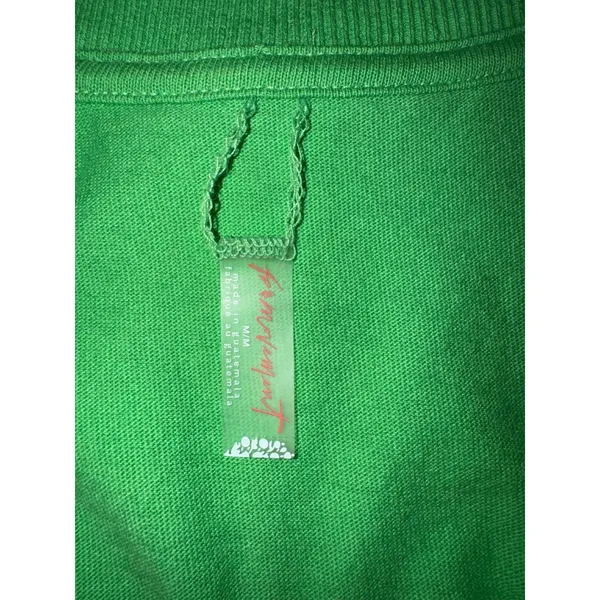 Free People Movement Green Oversized V-Neck Long Sleeve‎ Top Pleated Cuff M M/M - Image 4