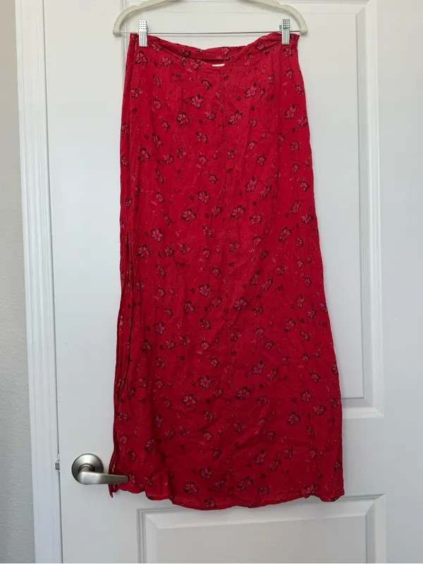 Free People Cherry Blossom print Skirt US6 | Strawberry Girl Boho Chic - Image 5