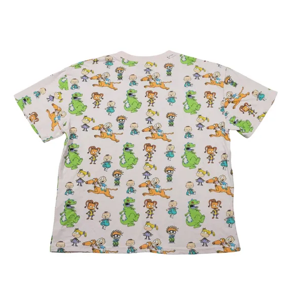 Nickelodeon Rugrats All Over Print T-Shirt Pink‎ Reptar Tommy Chuckie Y2K 90s - Image 4