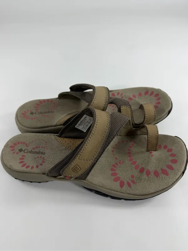 Columbia Lona Comfort Sandals Taupe‎ Outdoor Toe Loop Slides Women’s 8 - Image 3