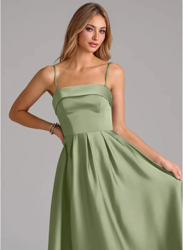 Azazie Bridesmaid Dress Pistachio - Image 2
