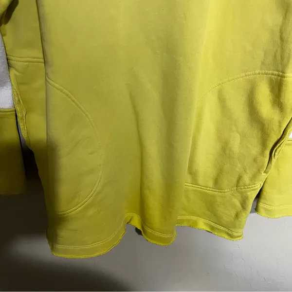 Free People Jordan Colorblock‎ Citron Yellow Cream Long Sleeve Pockets Sweater - Image 5