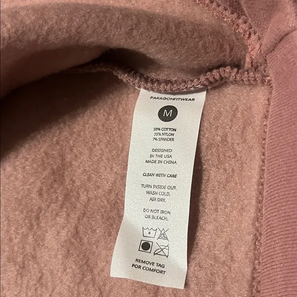 Paragon FitWear Women’s Fleece Lined Cropped‎ Dusty Pink Crewneck Sweatshirt - Image 5