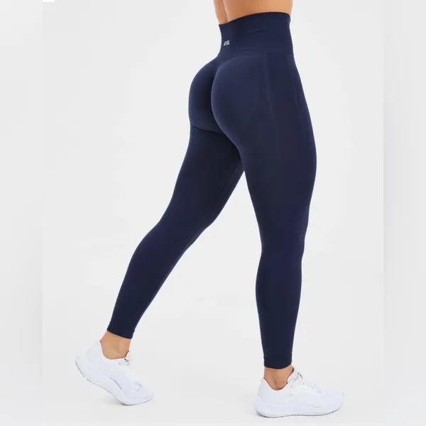 AYBL Empower Seamless Pull On Leggings Navy Blue Large Workout Fitness Gym NWOT - Image 2