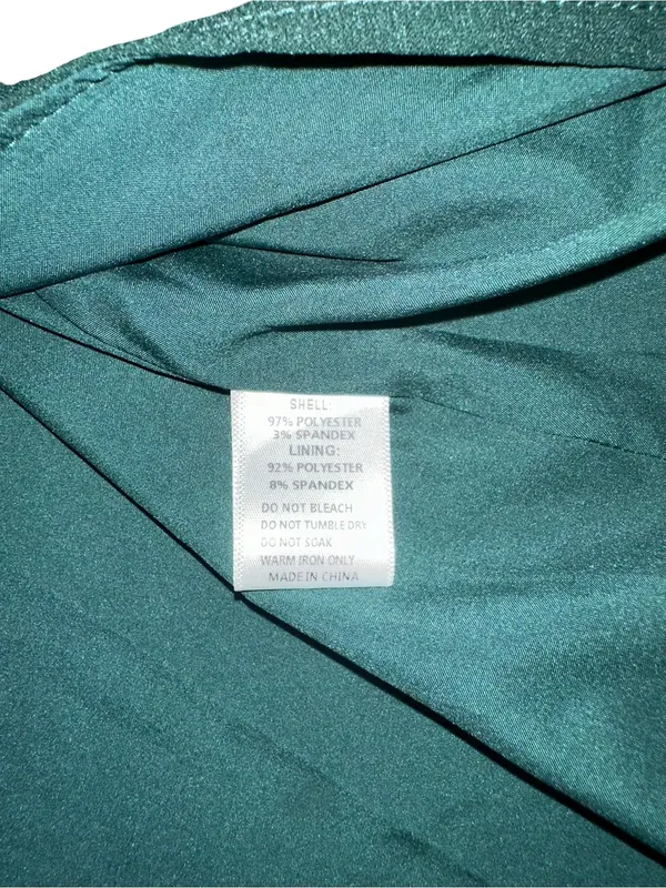 NWT Ivy City Co Marni Dress Dark Green Square Neck Shoulder Ties Midi SMALL - Image 5