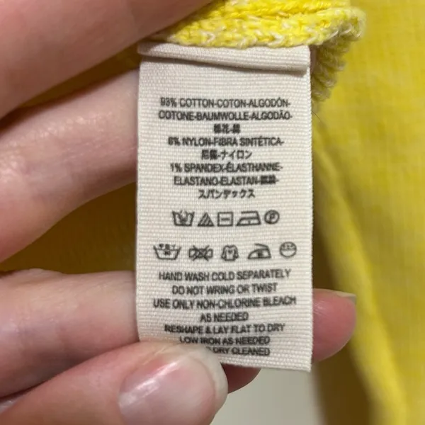 Free People Too Good Sunny Yellow Knit Pullover Sweater Size Small - Image 6