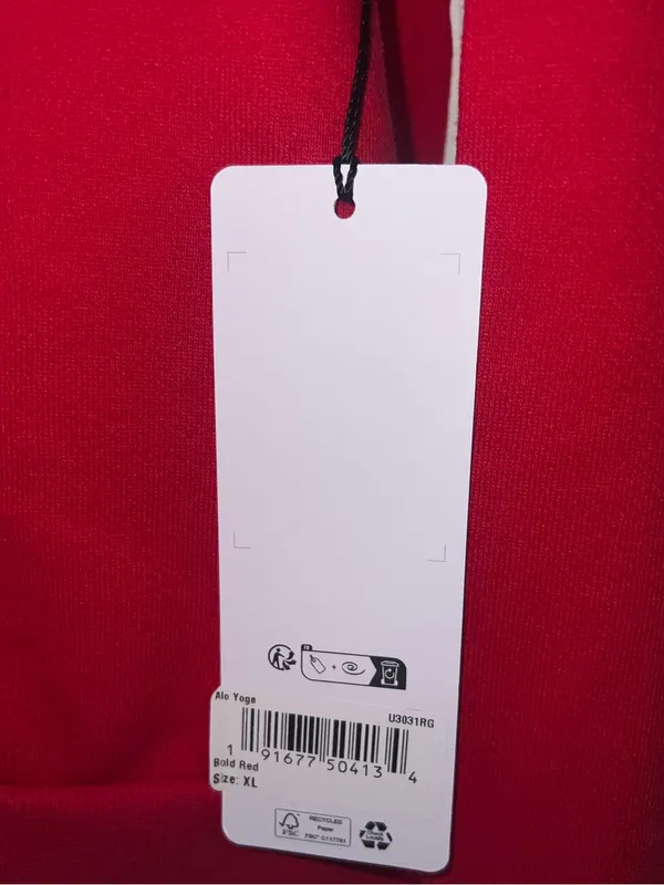 Alo Yoga Accolade Crew Neck Pullover NWT Bold Red Size XL - Image 5