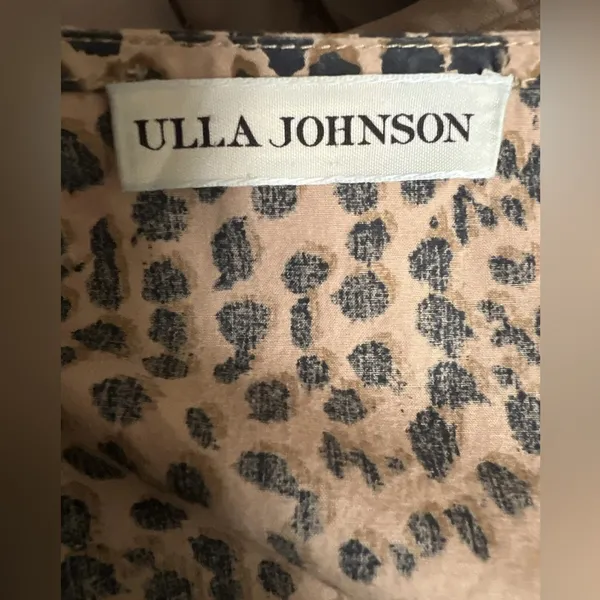 ULLA JOHNSON Bernadette‎ Dress Brown Black Cheetah Animal Print Midi Safari - Image 8