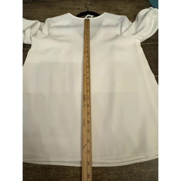 Joseph Ribkoff Short Bell Sleeve blouse White‎ Size 4 Minimalist Capsule - Image 10