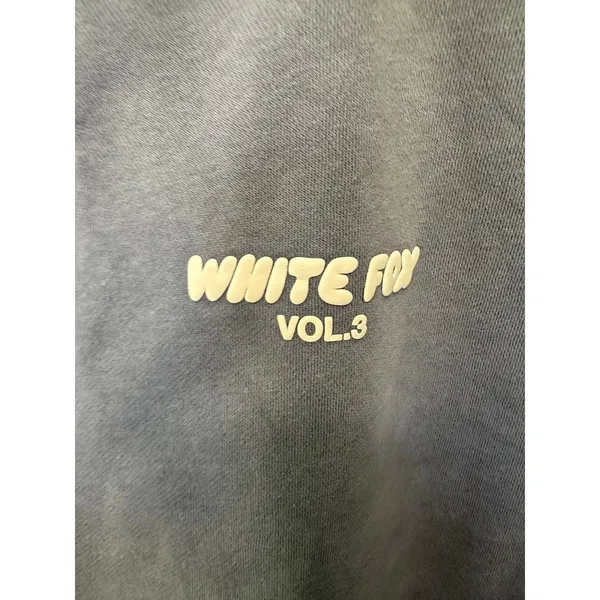 White Fox Vol.3 Ocean Puff Print Logo Oversized Offstage Hoodie Sweatshirt S/M - Image 5