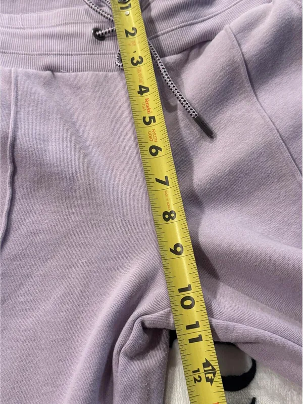 DKNY Ladies Plush Cotton Warm Cozy Fleece Draw String Jogger Lavender S - Image 7