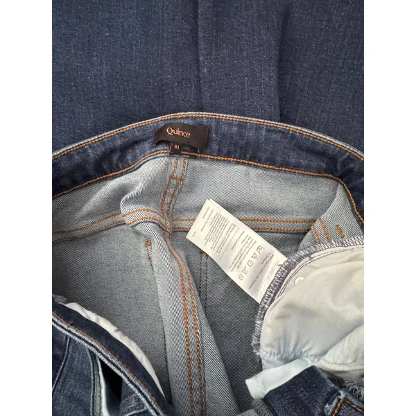 Quince Luna Stretch Flare Jeans in Midnight Blue Size 31 - Image 5