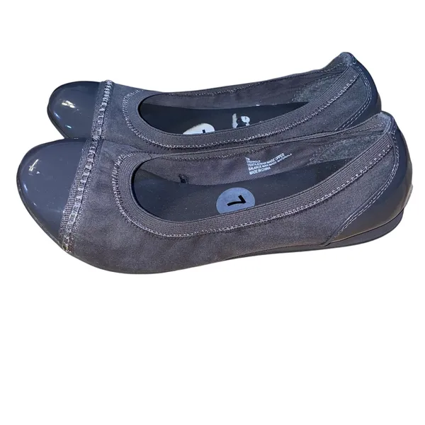 Seychelles Triangle Flats Size 7 Gray Cap Toe Ballet‎ Shoes Comfort Slip On - Image 3