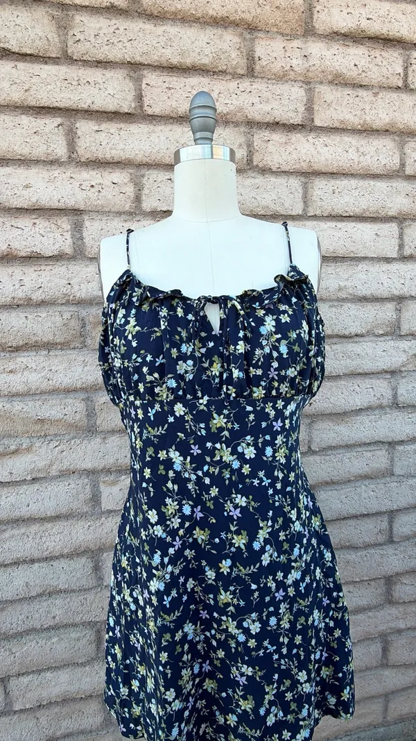 💫 Cotton Candy LA Navy Floral Mini Dress | Size XL - Image 9
