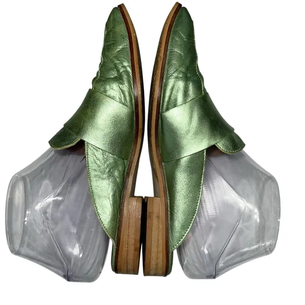 Free People Mule Size 36 US 6 At Ease Loafer Slip On Shoes Green Made‎ In Spain - Image 6