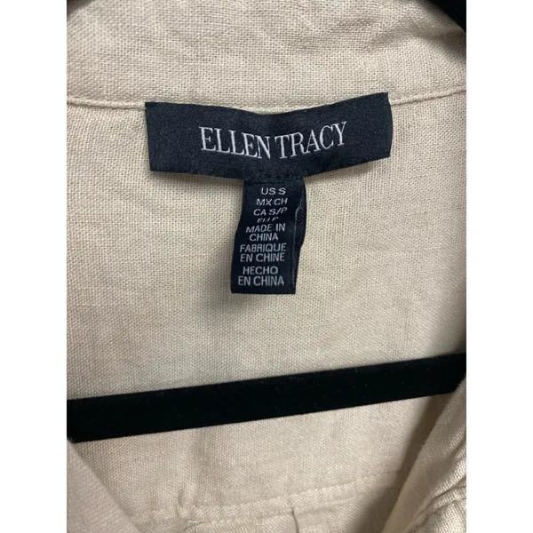 Ellen tracy LINEN BLEND SHIRT DRESS NWT small (b46 ) - Image 7