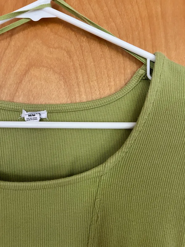 Garage Green Long Sleeve Crop Top - Image 4