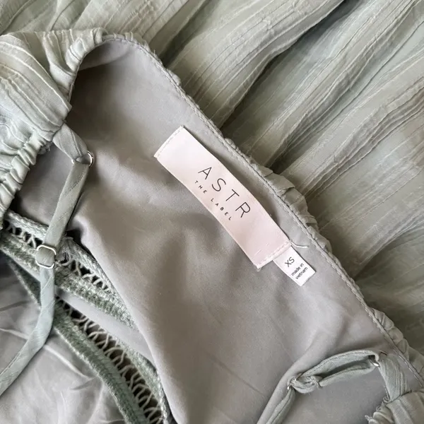 Sage green milkmaid dress - ASTR - Image 10