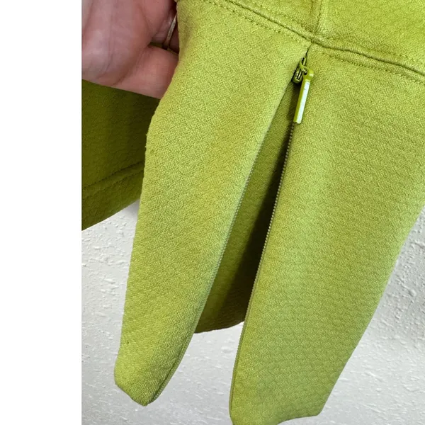 Nike Golf Womens Lime Green Waffle Knit Quarter Zip Pullover Top Size M RN56323 - Image 3