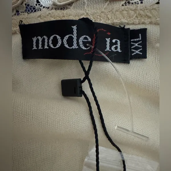 Vintage Modelia New‎ York Metallic Lace Embroidered Top – XXL Elegant Blouse - Image 6