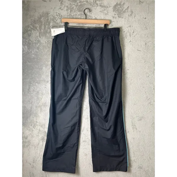 Vintage Nike Track Pants Black Blue Swoosh Y2K Windbreaker Athletic XL New - Image 3