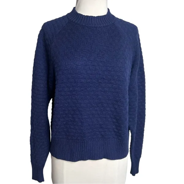 Lululemon Texture Play Crew Sweater‎ Sz XS S night sea blue - Image 2