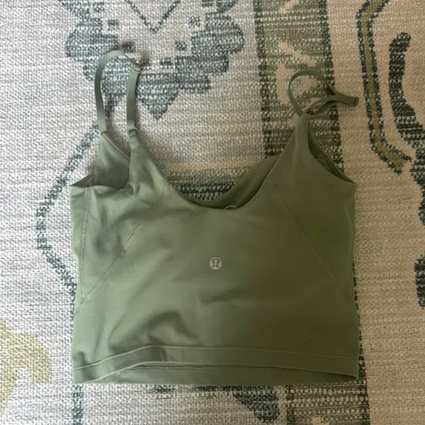 Lululemon Athletica Green Fitted Crop Tank Top - Image 2