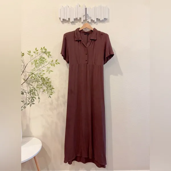 Trois Imogen Maxi Dress in Chocolate Brown One Size NWT - Image 2