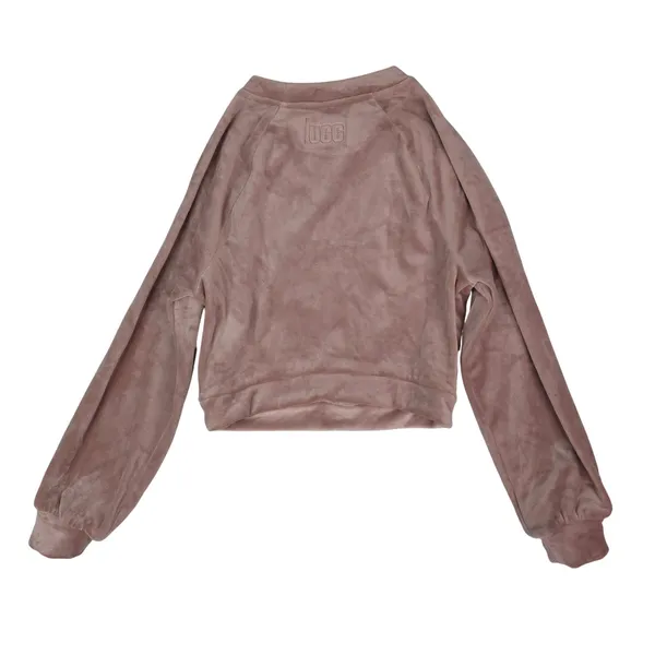 UGG Beckner Cropped Sweatshirt Womens XS Dusty Rose Velour Pullover‎ 1128977 - Image 2