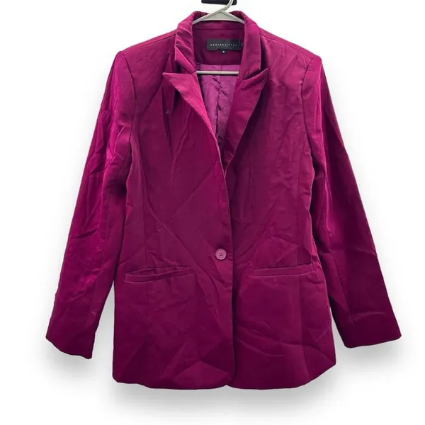 RTR‎ Endless Rose Purple Pink Single Breasted Long Sleeve Blazer Sz M - Image 3