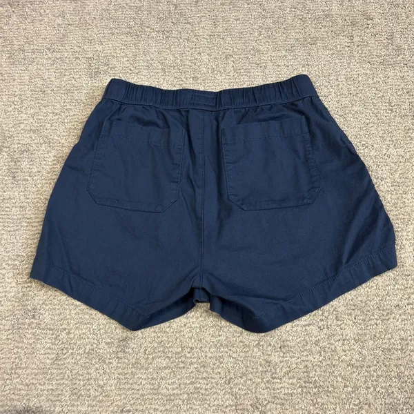 Pact Shorts Womens Small Navy Blue Stretch Organic Cotton Pockets Pull On - Image 4