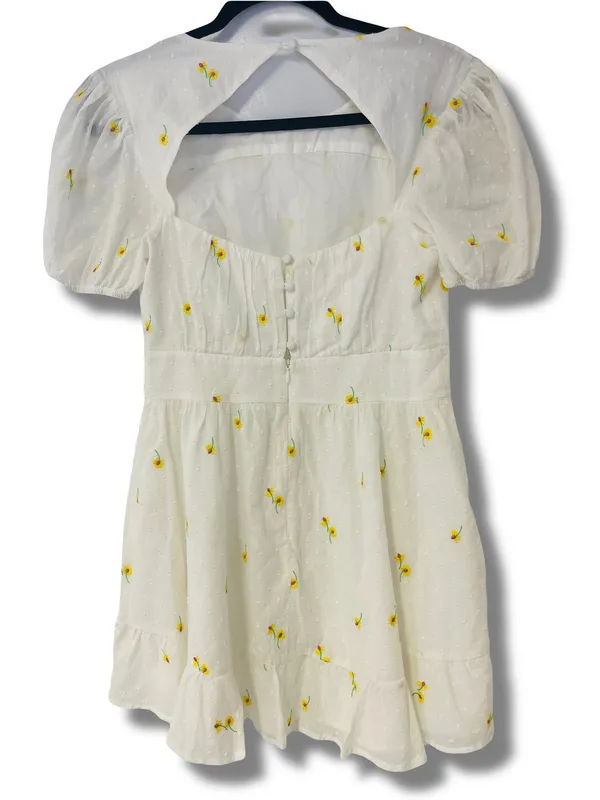 For Love & Lemons Womens Medium Swedish Dot Embroidered Sunflower Dress - Image 2