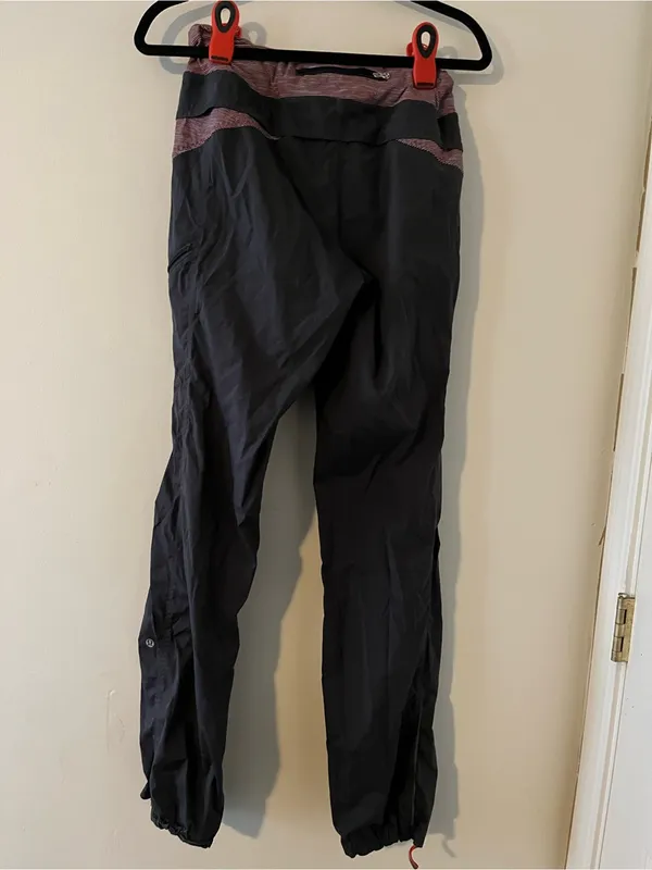 Lululemon Black Pink Jogger Track Pants 8 Outdoors Hiking Athletic Running - Image 6