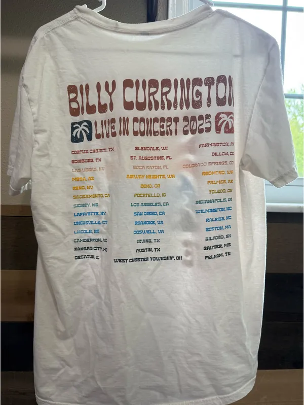 billy currington concert tee White Size L - Image 2