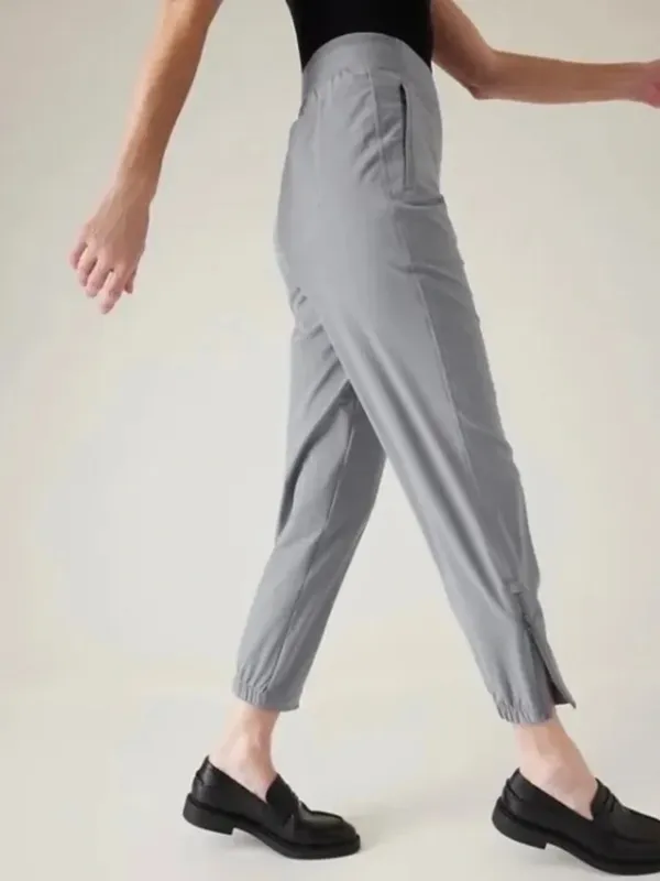 Athleta Brooklyn Heights High Rise Jogger in Coastline Gray Athleisure Size 8 - Image 3