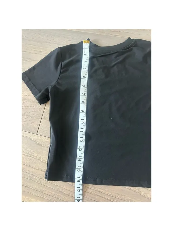 Milano T Shirt Black Gold Lettering Small - Image 3