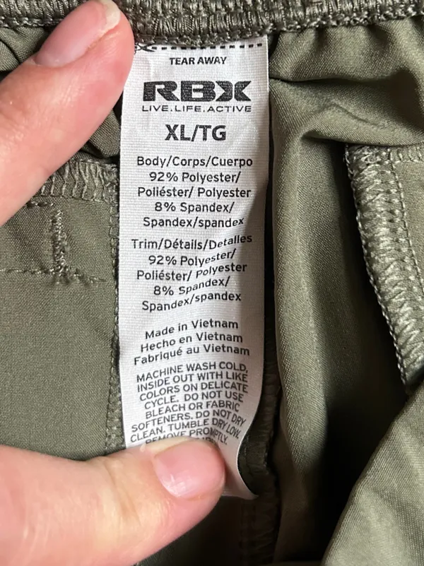 RBX Olive Green Joggers Casual Activewear Athleisure Stretch Athletic XL - Image 2