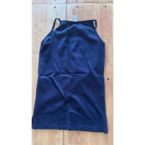 Anvil Womens Navy Blue Spaghetti Strap Tank Top 100% Cotton Size Small‎ - Image 4