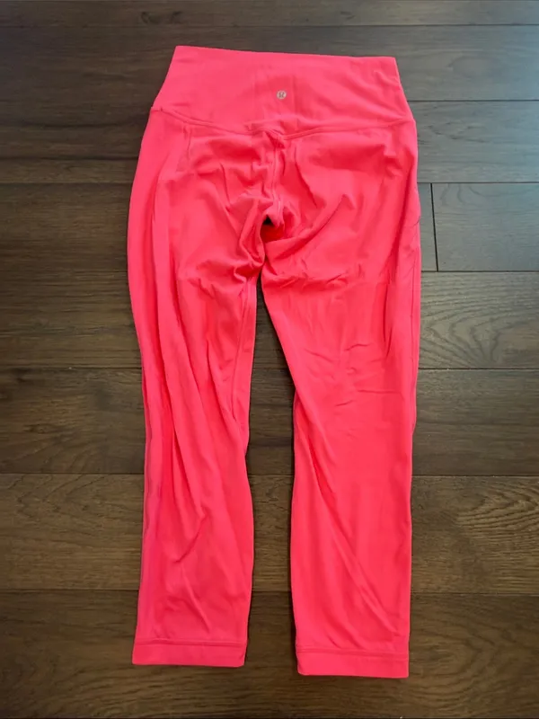 Lululemon Embody Crop Leggings Size 8 Bright Pink - C67-034 - Image 5