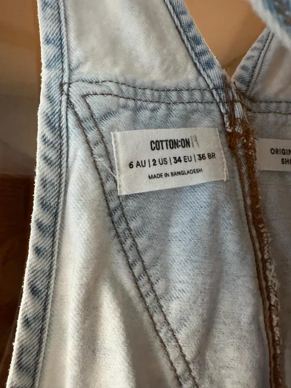 Cotton On Denim Overalls Short - Image 2