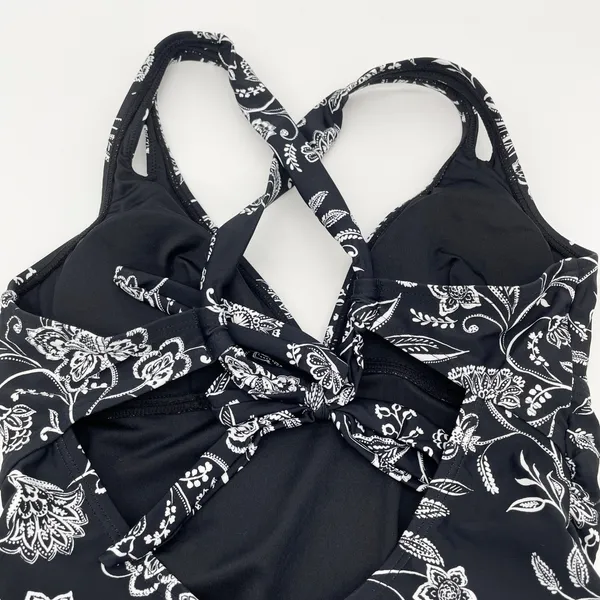Cupshe One Piece Swimsuit Womens Small Floral Stretch Beach Resortwear Botanical - Image 7