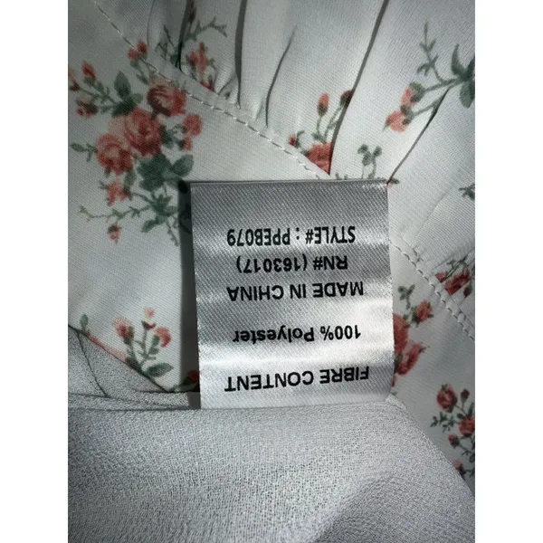 Princess Polly Fowler Maxi Skirt 8 White Floral Tiered Coquette Cottage Boho - Image 8