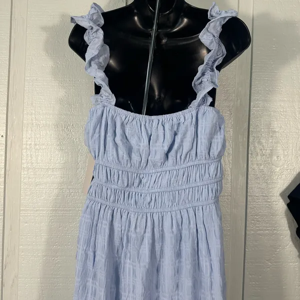 Kingston Grey Women’s Boho Blue Tiered Flutter Sleeve Maxi Dress SZ XL NWT - Image 7