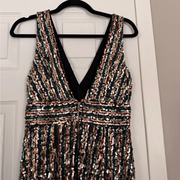 Lulus Multi Sequin Midi Dress Holiday Party New Year - Image 8