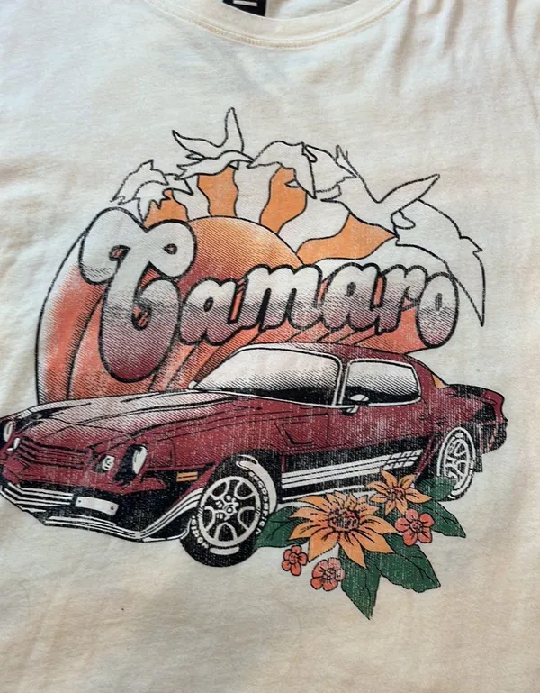 GM Camaro Tshirt Yellow Size XL - Image 4