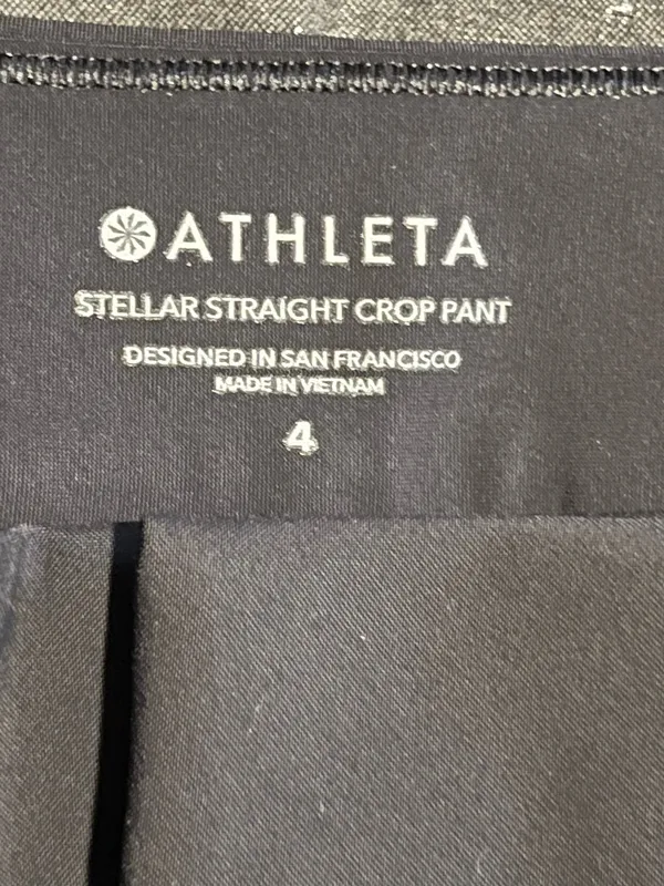 Womens sz4 Athleta Black Stellar Straight Crop Pant-casual/travel/work - Image 9
