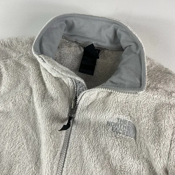 The North Face Jacket Womens Small White Full Zip Fuzzy Osito‎ Sweater Ladies - Image 2