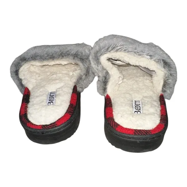 Born Faux‎ Fur Chestnut Clog Slippers, Womens Small (5-6) - Image 3
