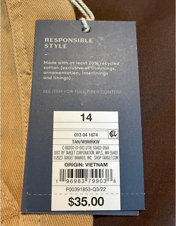 Target Pants Tan Size 14 - Image 3