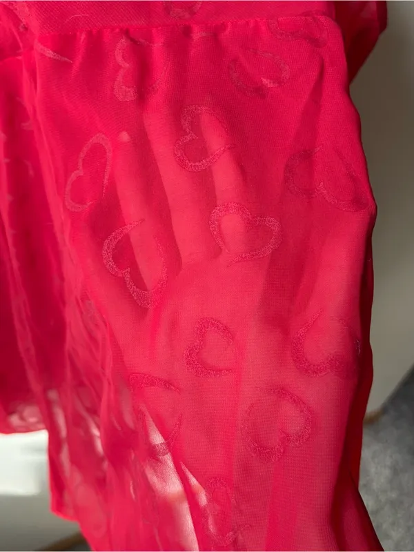Gilligan & O'Malley Red Sheer Lingerie Top - Image 6